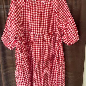 The Lullaby Club Red and White Checkered Dress